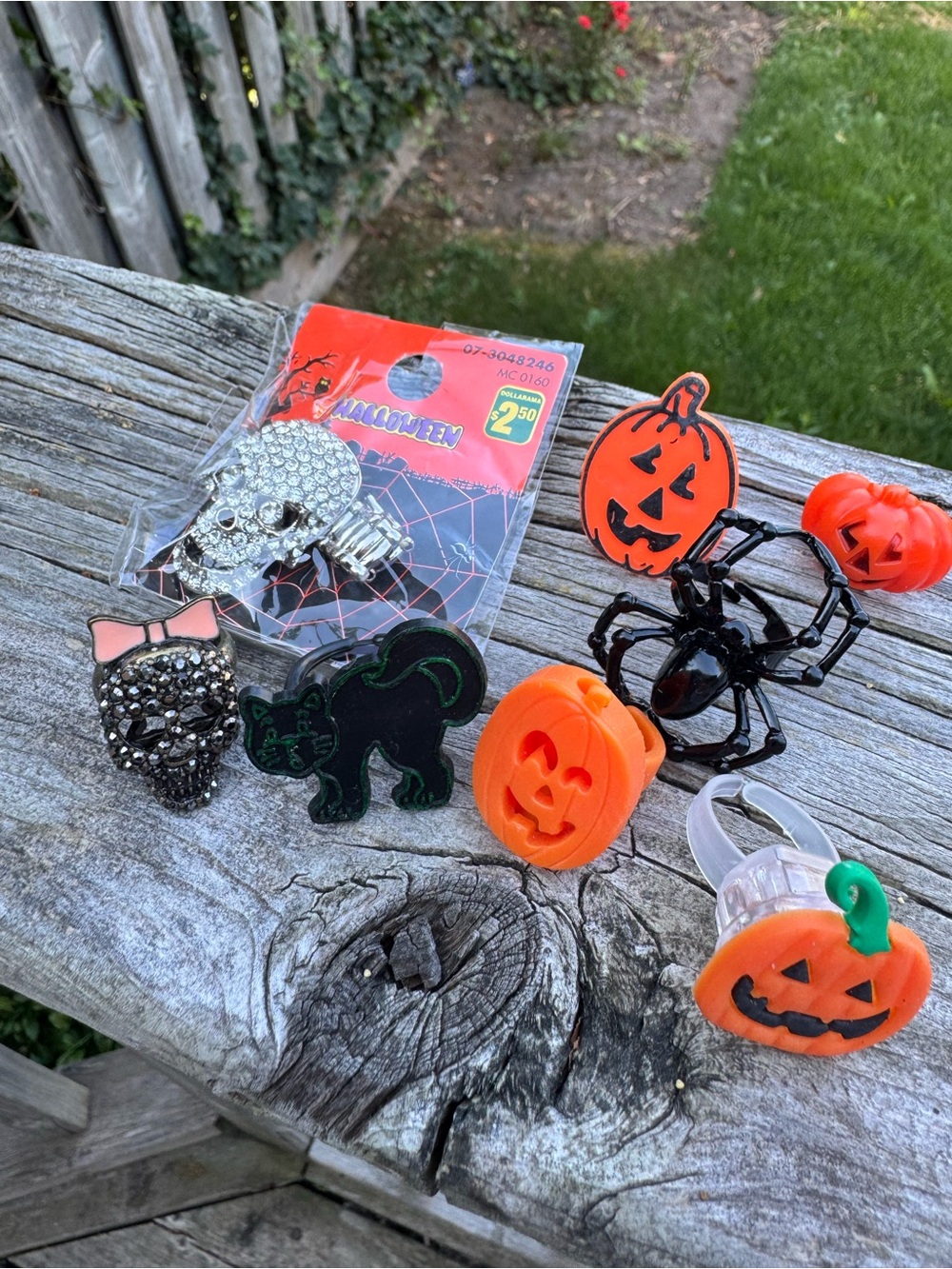 Orange and Black Halloween Ring Lot for Adults/Kids